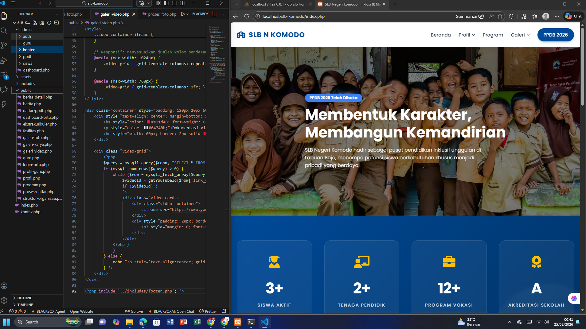 Jasa Pembuatan Website Profil Sekolah Berbasis PHP, Database, dan CSS